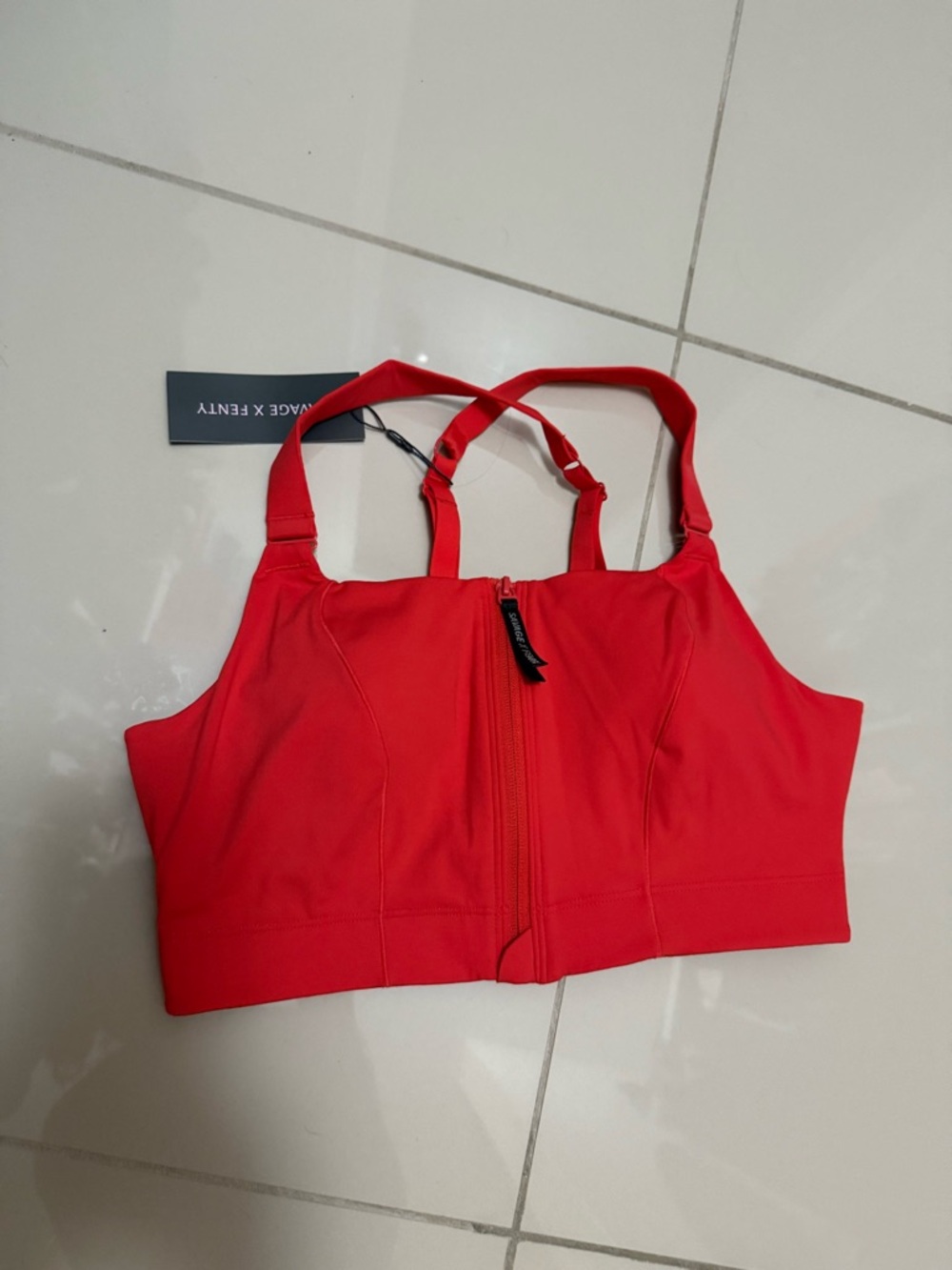 Savage X Fenty Affection Red High-Waist Leggings and Sports bra
